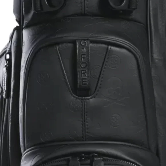 G/FORE Skulls and T’s Debossed Black Transporter Tour Carry Golf Bag - Picture 2 of 7
